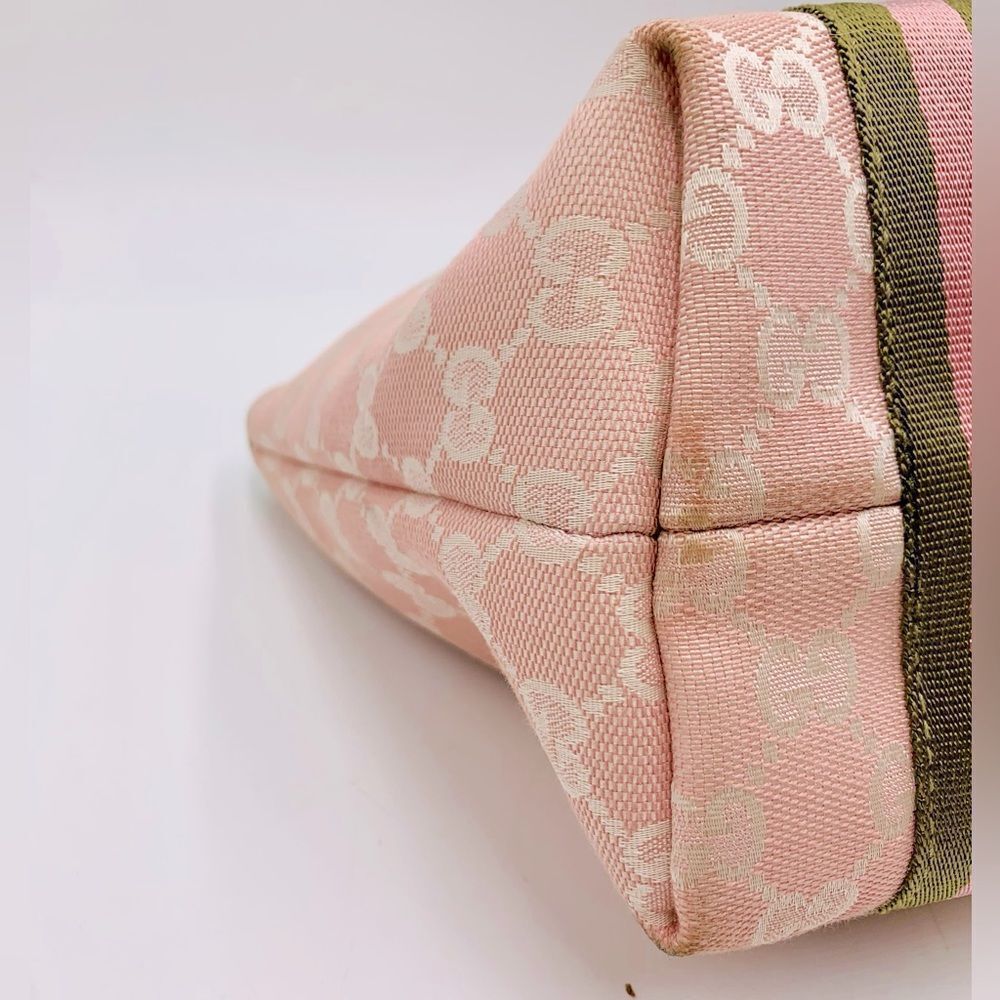 Auth Gucci Jolicoeur Pink Mini Canvas Tote with Charm - Picture 10 of 16